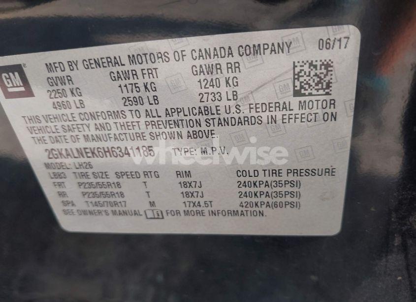 Photo 9 of 2017 Gmc Terrain SLE-2 (VIN 2GKALNEK6H6341185)