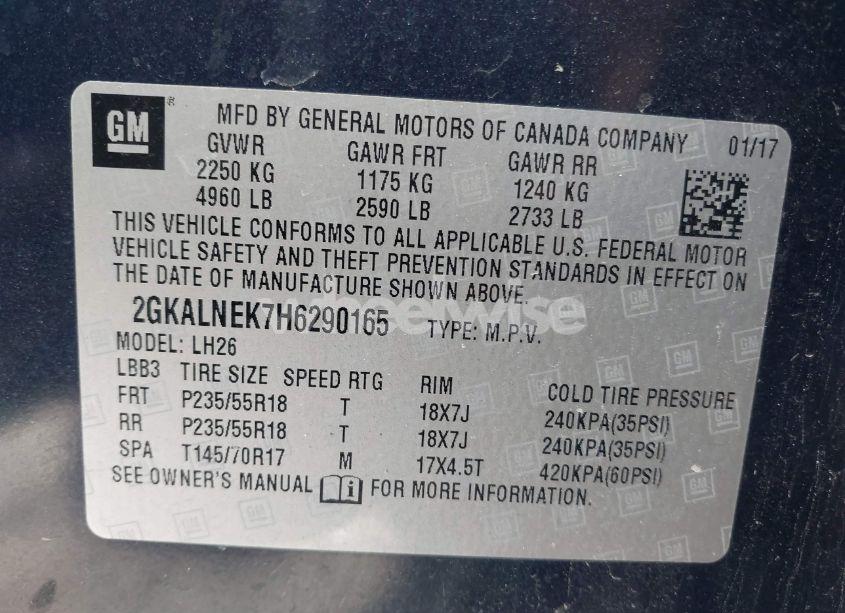 Photo 9 of 2017 Gmc Terrain SLE-2 (VIN 2GKALNEK7H6290165)