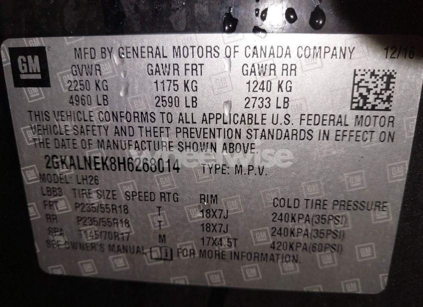 Photo 9 of 2017 Gmc Terrain SLE-2 (VIN 2GKALNEK8H6268014)