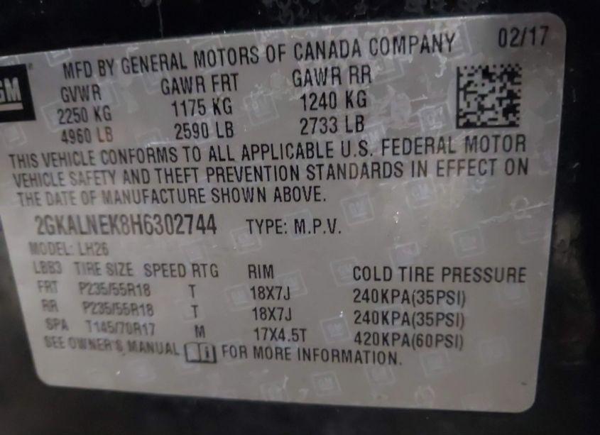 Photo 9 of 2017 Gmc Terrain SLE-2 (VIN 2GKALNEK8H6302744)