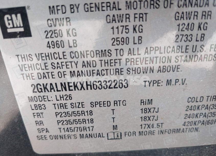 Photo 9 of 2017 Gmc Terrain SLE-2 (VIN 2GKALNEKXH6332263)