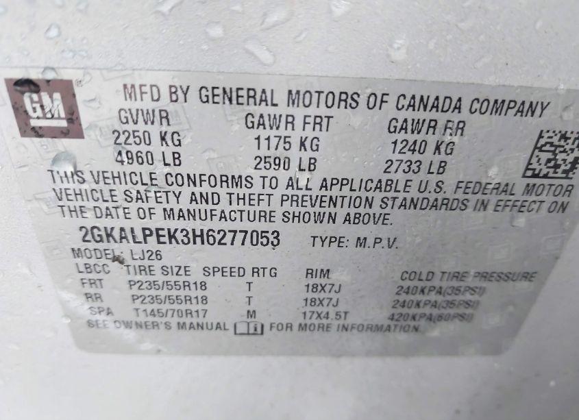 Photo 9 of 2017 Gmc Terrain SLT (VIN 2GKALPEK3H6277053)