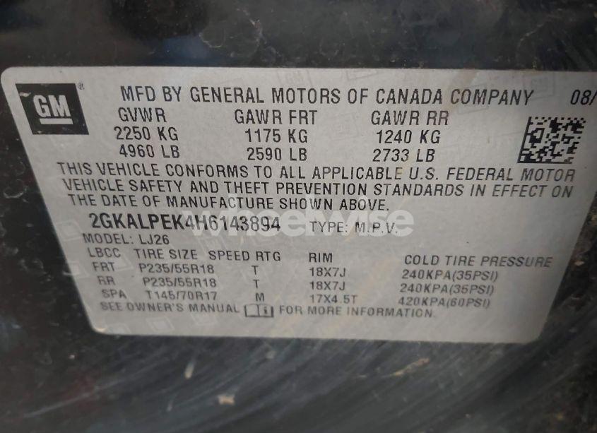 Photo 9 of 2017 Gmc Terrain SLT (VIN 2GKALPEK4H6143894)