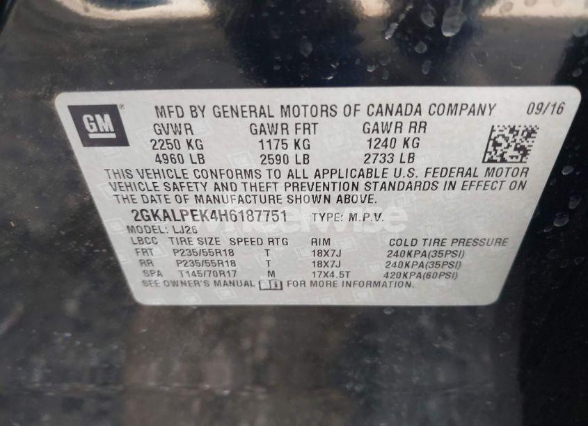 Photo 9 of 2017 Gmc Terrain SLT (VIN 2GKALPEK4H6187751)