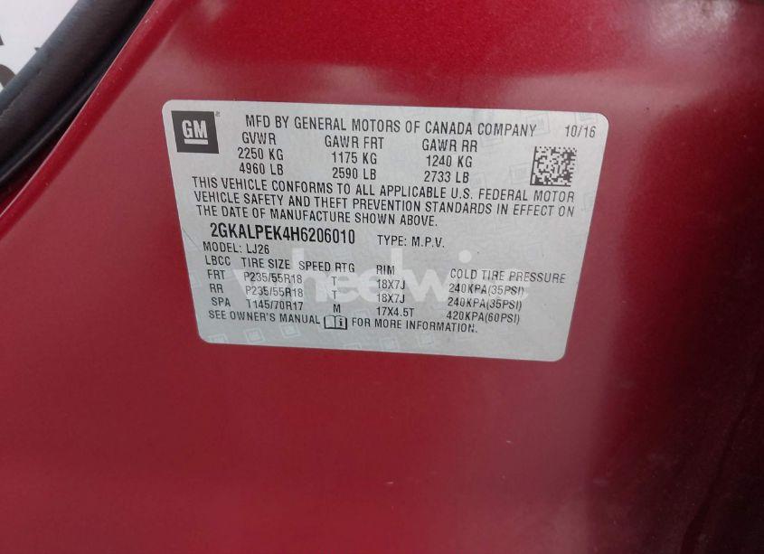 Photo 9 of 2017 Gmc Terrain SLT (VIN 2GKALPEK4H6206010)