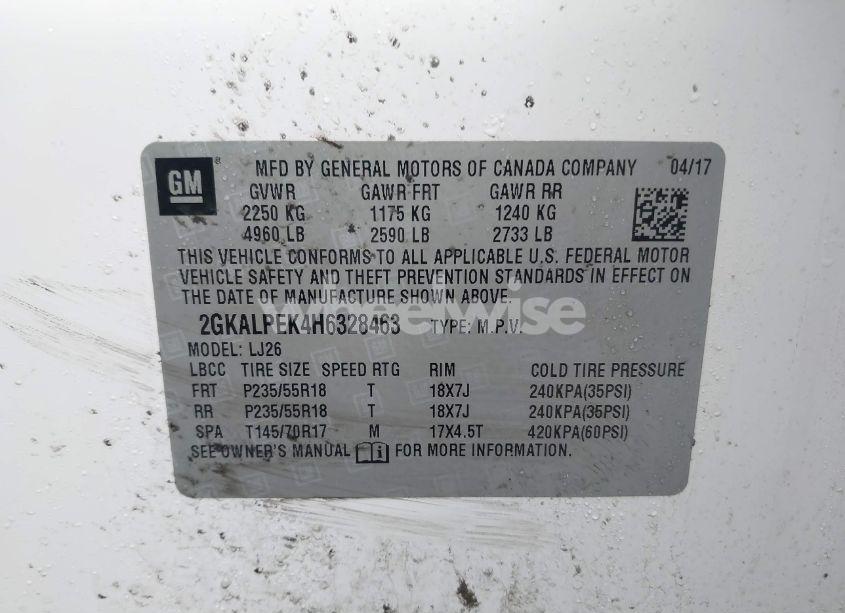 Photo 9 of 2017 Gmc Terrain SLT (VIN 2GKALPEK4H6328463)