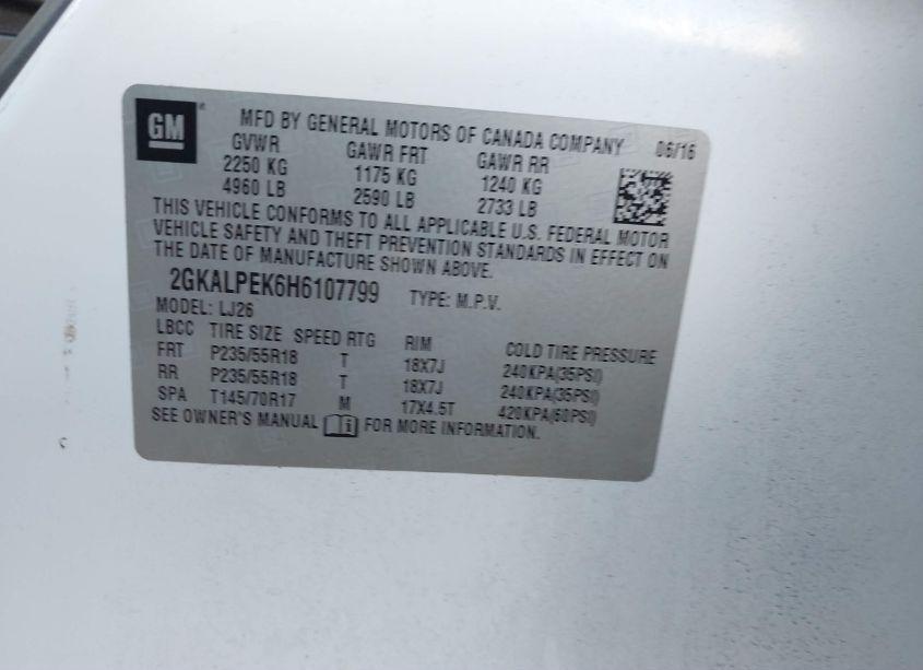 Photo 9 of 2017 Gmc Terrain SLT (VIN 2GKALPEK6H6107799)