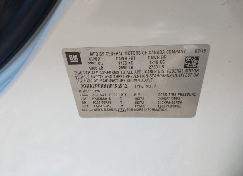 Photo 9 of 2017 Gmc Terrain SLT (VIN 2GKALPEKXH6193912)