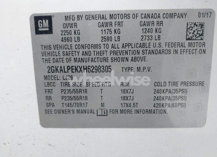 Photo 9 of 2017 Gmc Terrain SLT (VIN 2GKALPEKXH6298305)