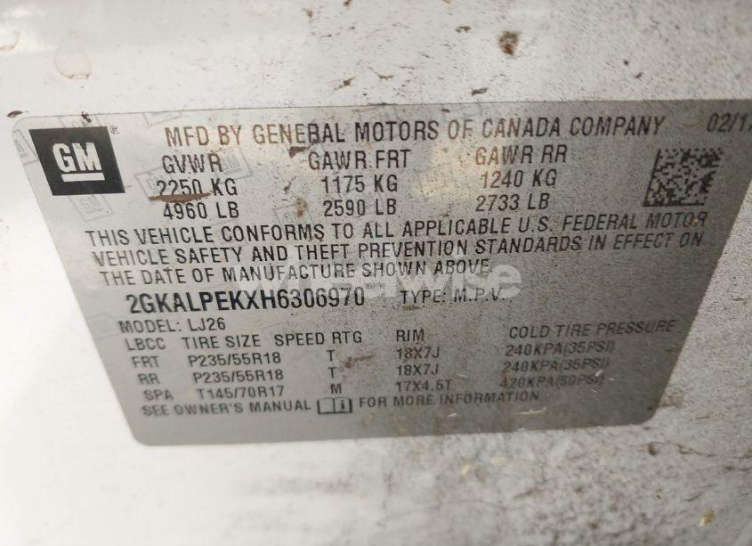 Photo 9 of 2017 Gmc Terrain SLT (VIN 2GKALPEKXH6306970)