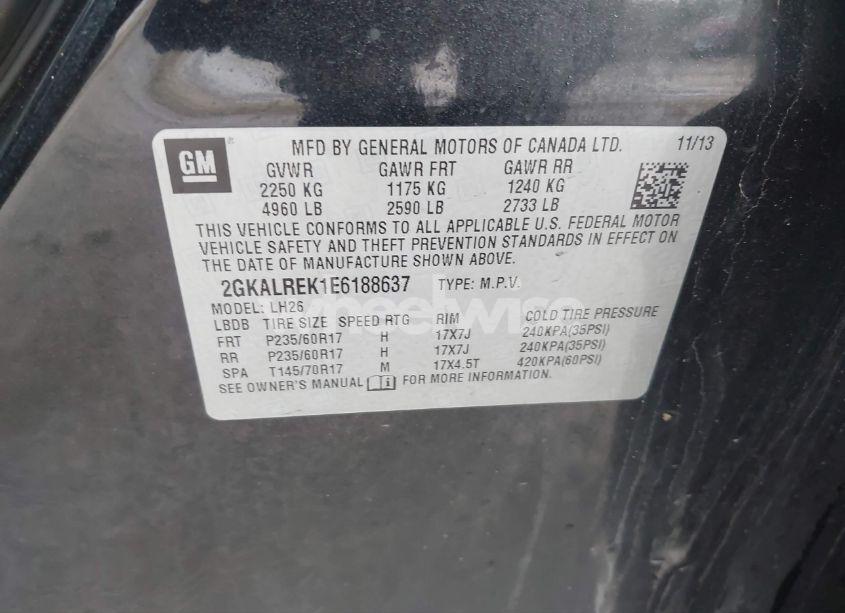 Photo 9 of 2014 Gmc Terrain SLE-2 (VIN 2GKALREK1E6188637)