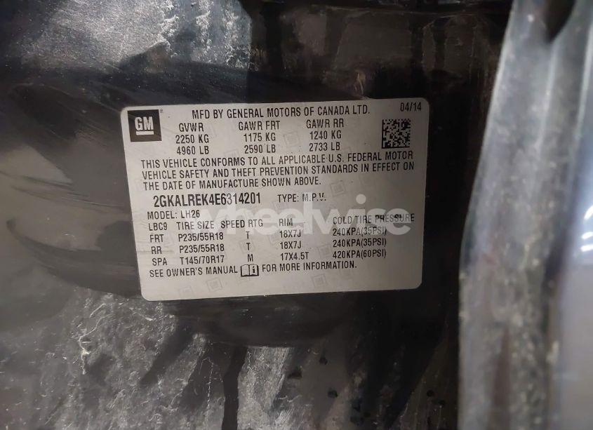 Photo 9 of 2014 Gmc Terrain SLE-2 (VIN 2GKALREK4E6314201)