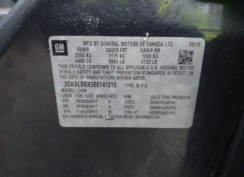 Photo 9 of 2014 Gmc Terrain SLE-2 (VIN 2GKALREK5E6141210)