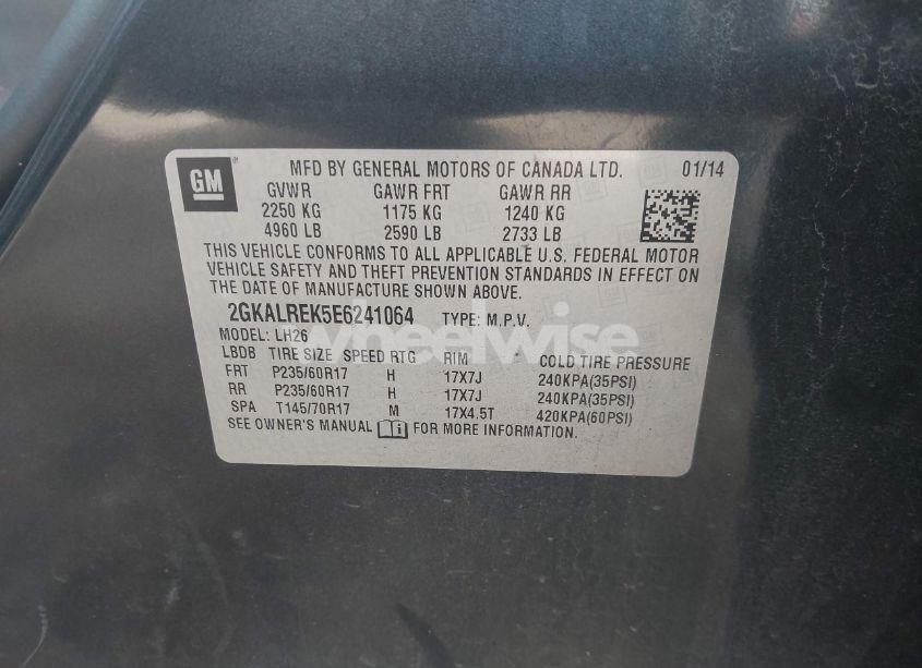 Photo 9 of 2014 Gmc Terrain SLE-2 (VIN 2GKALREK5E6241064)