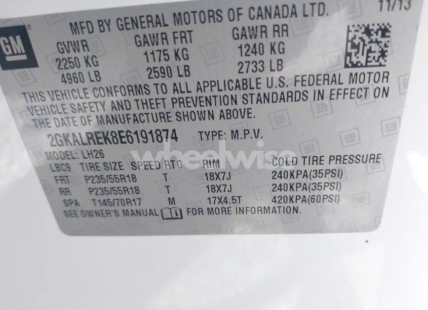 Photo 9 of 2014 Gmc Terrain SLE-2 (VIN 2GKALREK8E6191874)