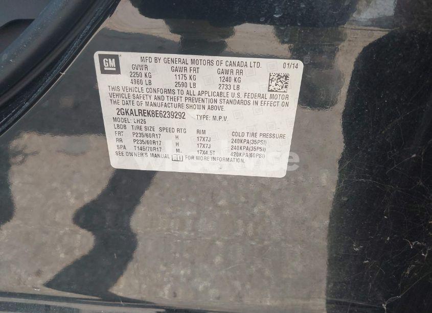 Photo 9 of 2014 Gmc Terrain SLE-2 (VIN 2GKALREK8E6239292)