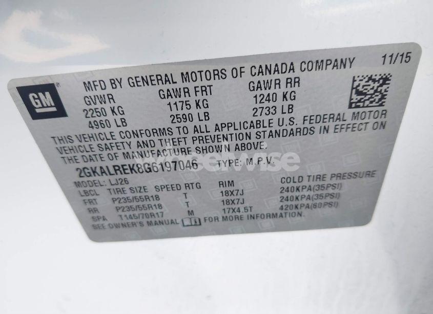 Photo 9 of 2016 Gmc Terrain DENALI (VIN 2GKALREK8G6197046)