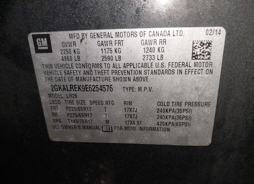 Photo 9 of 2014 Gmc Terrain SLE-2 (VIN 2GKALREK9E6254576)