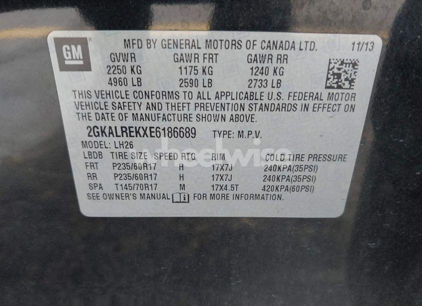 Photo 9 of 2014 Gmc Terrain SLE-2 (VIN 2GKALREKXE6186689)