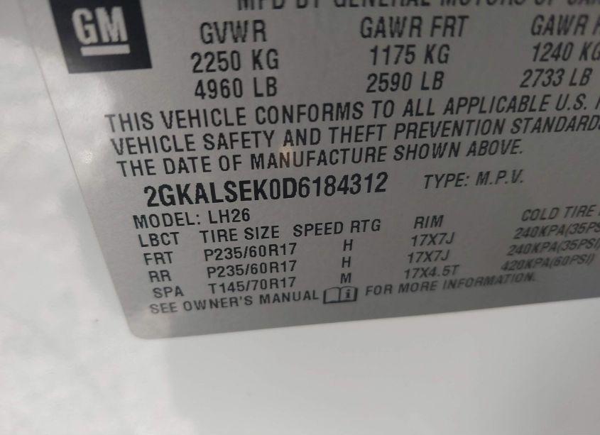 Photo 9 of 2013 Gmc Terrain SLE-2 (VIN 2GKALSEK0D6184312)