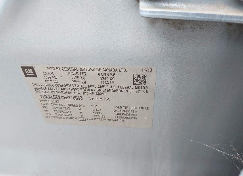 Photo 9 of 2014 Gmc Terrain SLT-1 (VIN 2GKALSEK0E6178933)