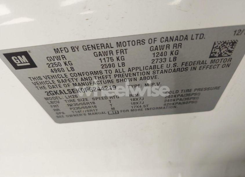 Photo 9 of 2015 Gmc Terrain SLT-1 (VIN 2GKALSEK0F6244219)