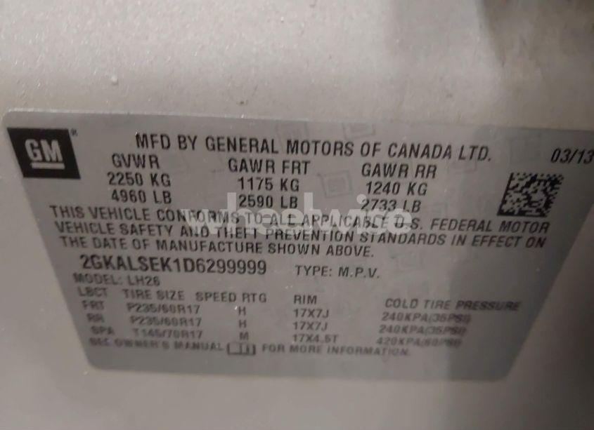 Photo 9 of 2013 Gmc Terrain SLE-2 (VIN 2GKALSEK1D6299999)