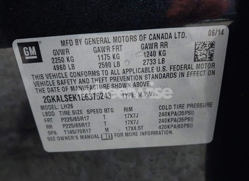 Photo 9 of 2014 Gmc Terrain SLT-1 (VIN 2GKALSEK1E6376243)