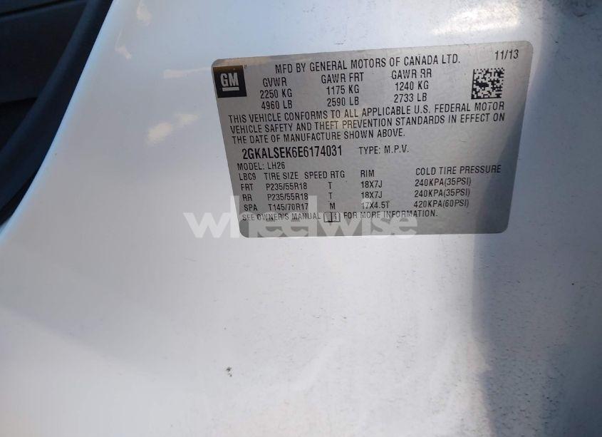 Photo 9 of 2014 Gmc Terrain SLT-1 (VIN 2GKALSEK6E6174031)