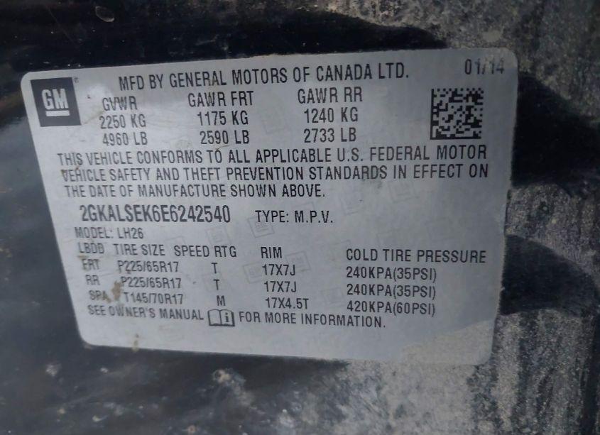 Photo 9 of 2014 Gmc Terrain SLT-1 (VIN 2GKALSEK6E6242540)