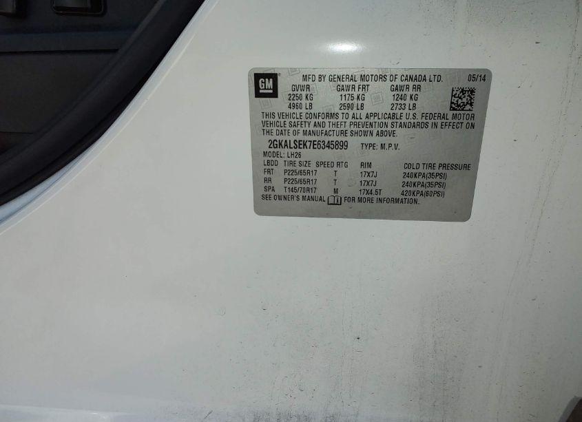 Photo 9 of 2014 Gmc Terrain SLT-1 (VIN 2GKALSEK7E6345899)