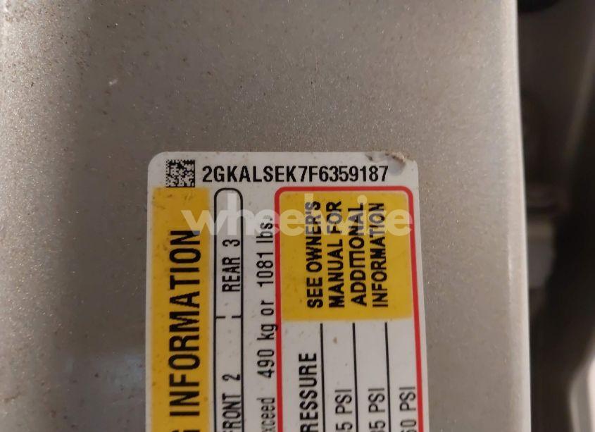 Photo 9 of 2015 Gmc Terrain SLT-1 (VIN 2GKALSEK7F6359187)