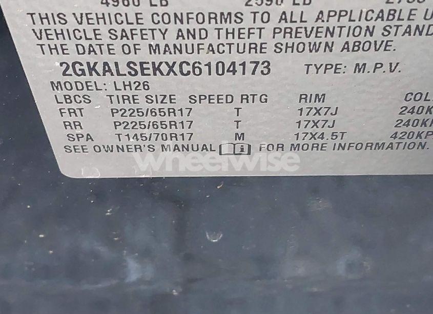 Photo 9 of 2012 Gmc Terrain SLE-2 (VIN 2GKALSEKXC6104173)