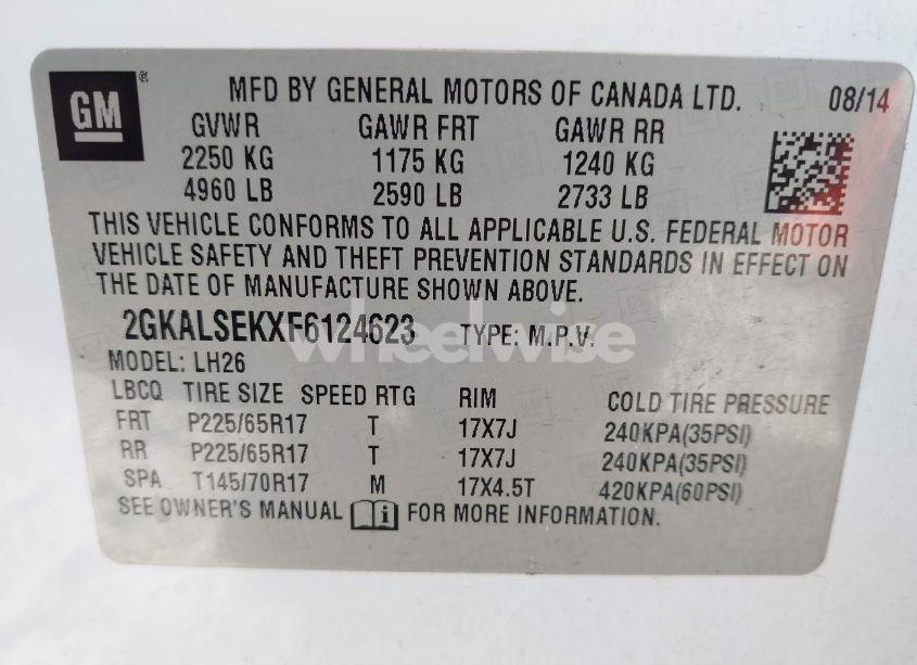 Photo 9 of 2015 Gmc Terrain SLT-1 (VIN 2GKALSEKXF6124623)