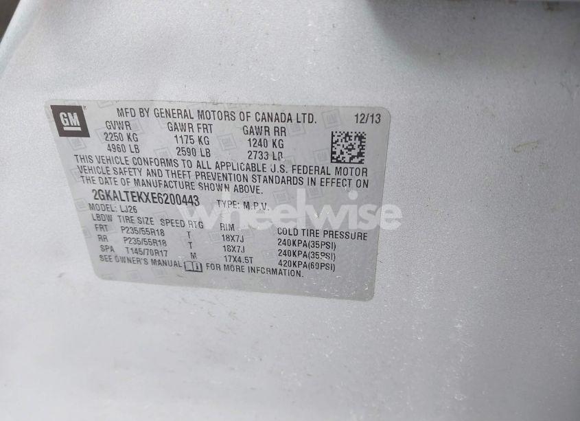 Photo 9 of 2014 Gmc Terrain SLT-2 (VIN 2GKALTEKXE6200443)