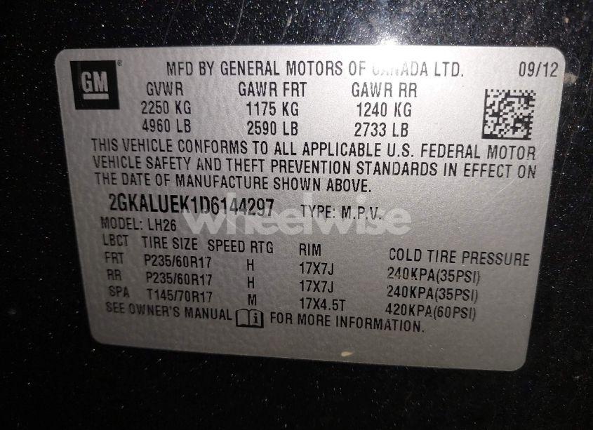 Photo 9 of 2013 Gmc Terrain SLT-1 (VIN 2GKALUEK1D6144297)