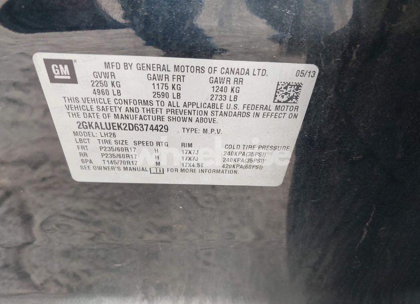 Photo 9 of 2013 Gmc Terrain SLT-1 (VIN 2GKALUEK2D6374429)