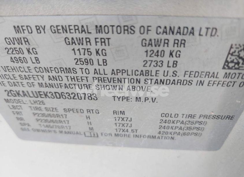 Photo 9 of 2013 Gmc Terrain SLT-1 (VIN 2GKALUEK3D6320783)