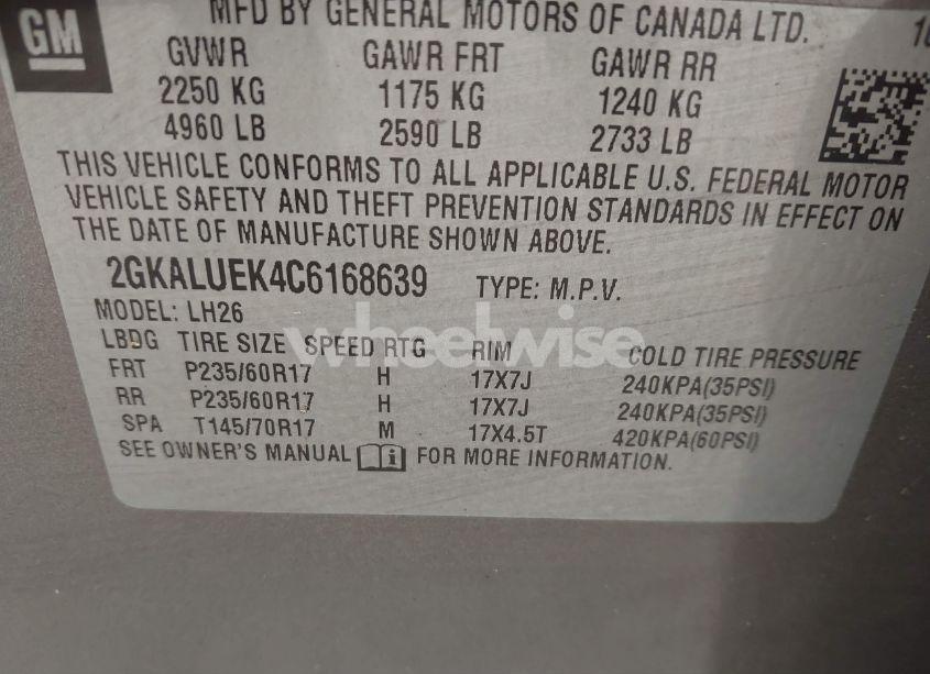 Photo 9 of 2012 Gmc Terrain SLT-1 (VIN 2GKALUEK4C6168639)