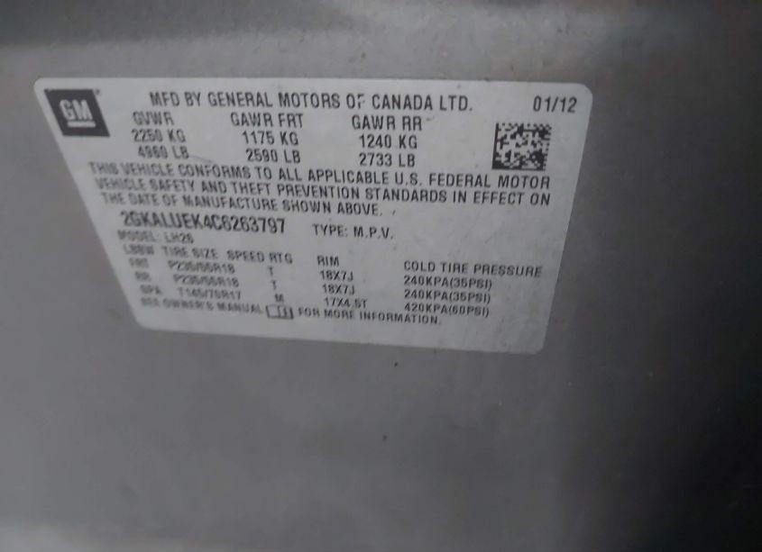 Photo 9 of 2012 Gmc Terrain SLT-1 (VIN 2GKALUEK4C6263797)