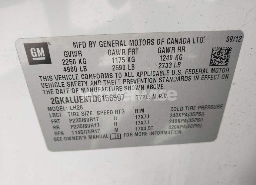 Photo 9 of 2013 Gmc Terrain SLT-1 (VIN 2GKALUEK7D6156597)