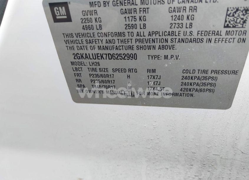 Photo 9 of 2013 Gmc Terrain SLT-1 (VIN 2GKALUEK7D6252990)