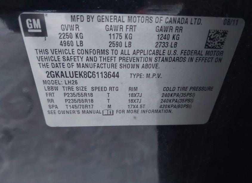 Photo 9 of 2012 Gmc Terrain SLT-1 (VIN 2GKALUEK8C6113644)