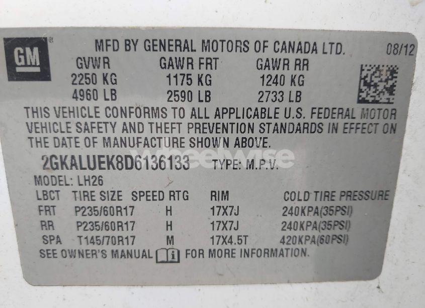 Photo 9 of 2013 Gmc Terrain SLT-1 (VIN 2GKALUEK8D6136133)