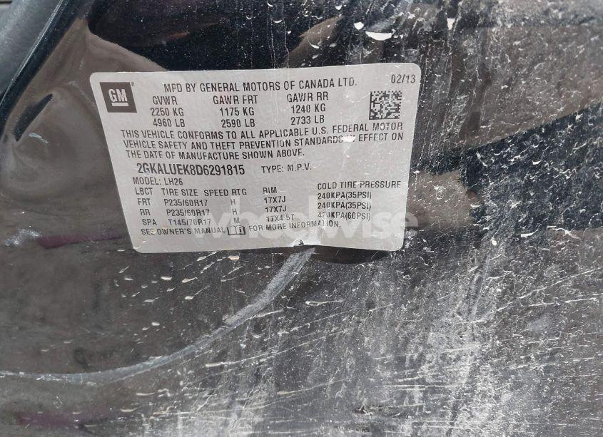 Photo 9 of 2013 Gmc Terrain SLT-1 (VIN 2GKALUEK8D6291815)