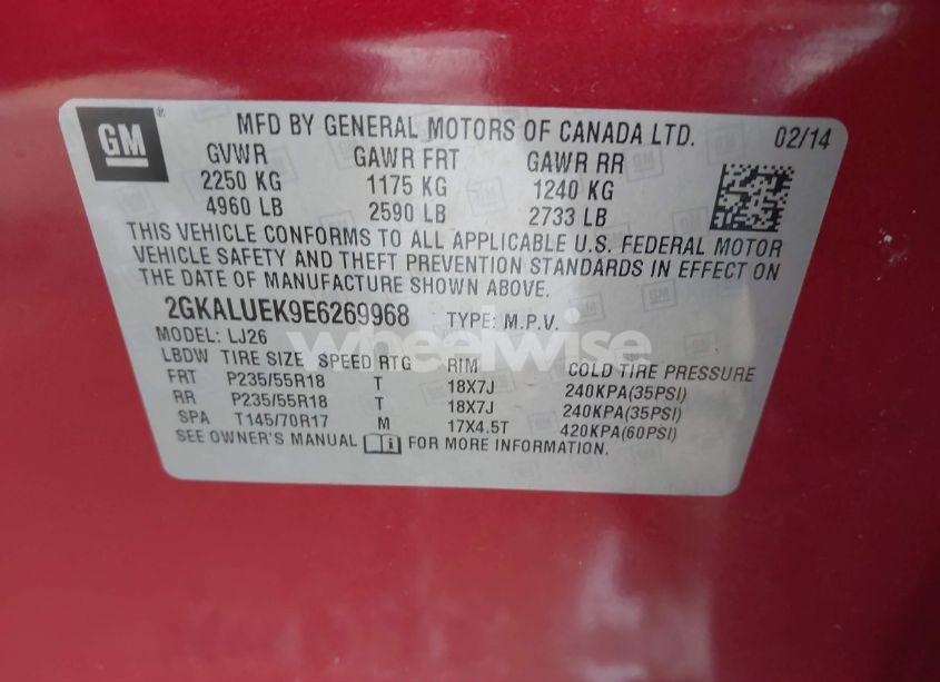 Photo 9 of 2014 Gmc Terrain DENALI (VIN 2GKALUEK9E6269968)