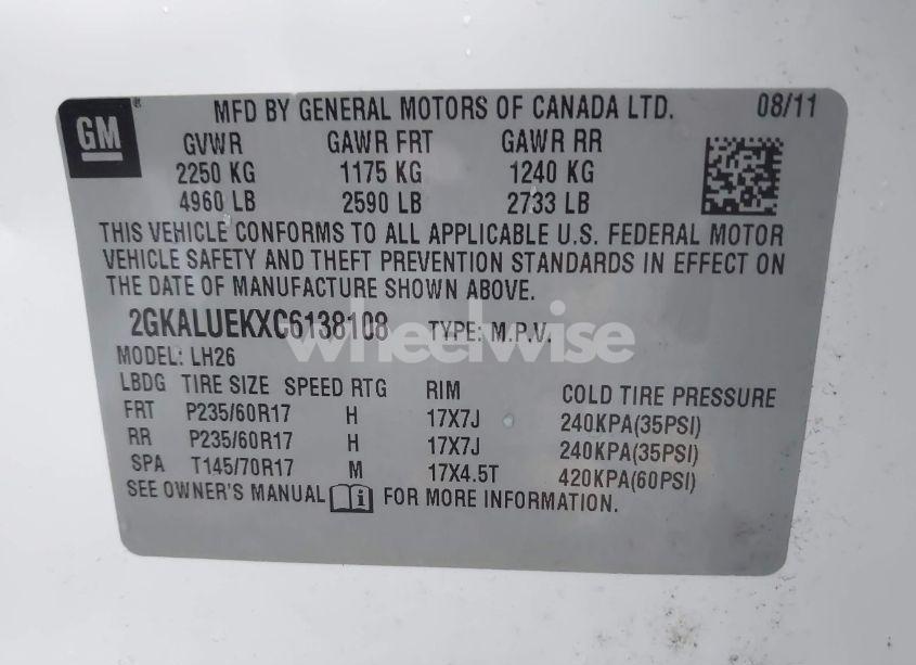 Photo 9 of 2012 Gmc Terrain SLT-1 (VIN 2GKALUEKXC6138108)