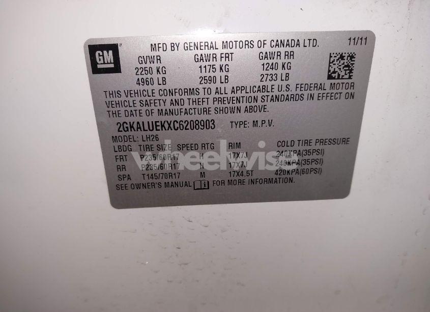 Photo 9 of 2012 Gmc Terrain SLT-1 (VIN 2GKALUEKXC6208903)