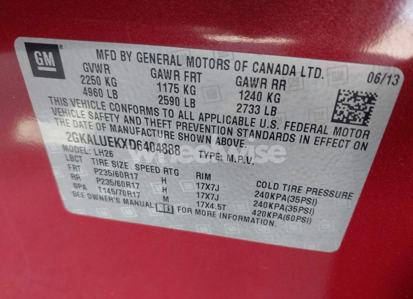 Photo 9 of 2013 Gmc Terrain SLT-1 (VIN 2GKALUEKXD6404888)