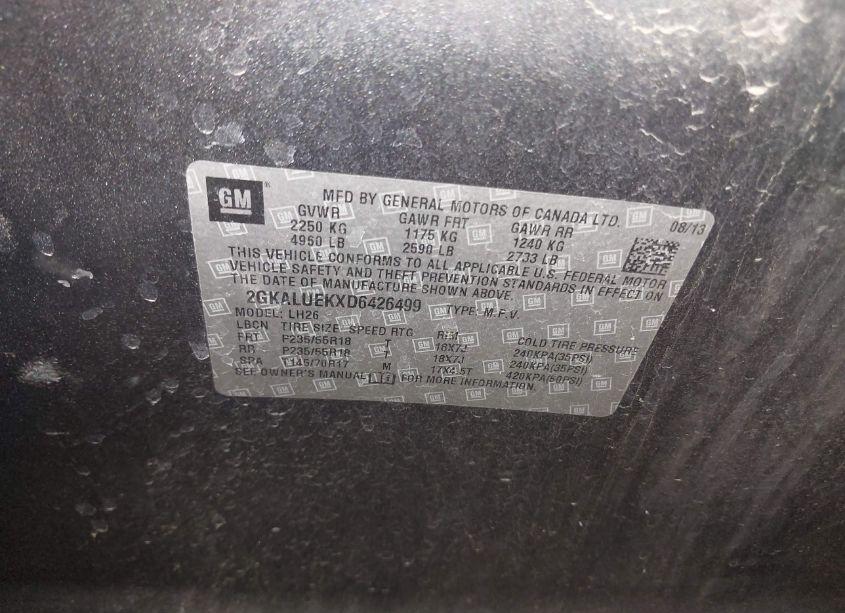 Photo 9 of 2013 Gmc Terrain SLT-1 (VIN 2GKALUEKXD6426499)